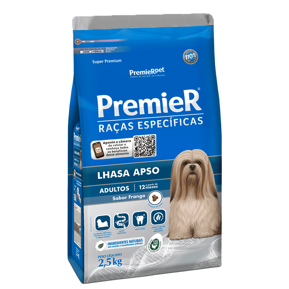 Ração Premier Raças Específicas Lhasa Apso Adultos 2,5 kg