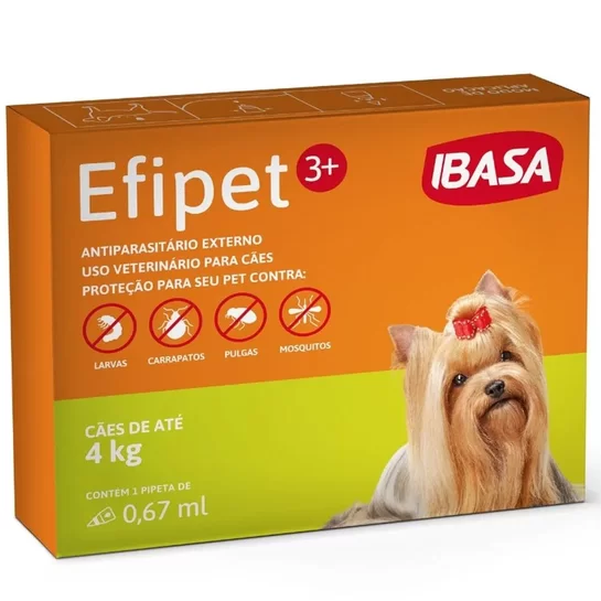 Antiparasitário Externo Ibasa Efipet para Cães até 4 Kg