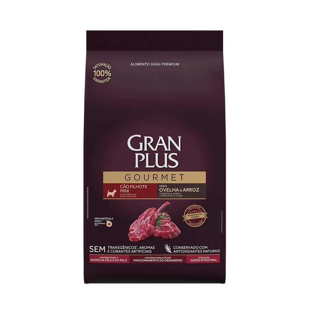 Ração GranPlus Gourmet Cães Filhotes Mini Ovelha e Arroz 10,1 kg